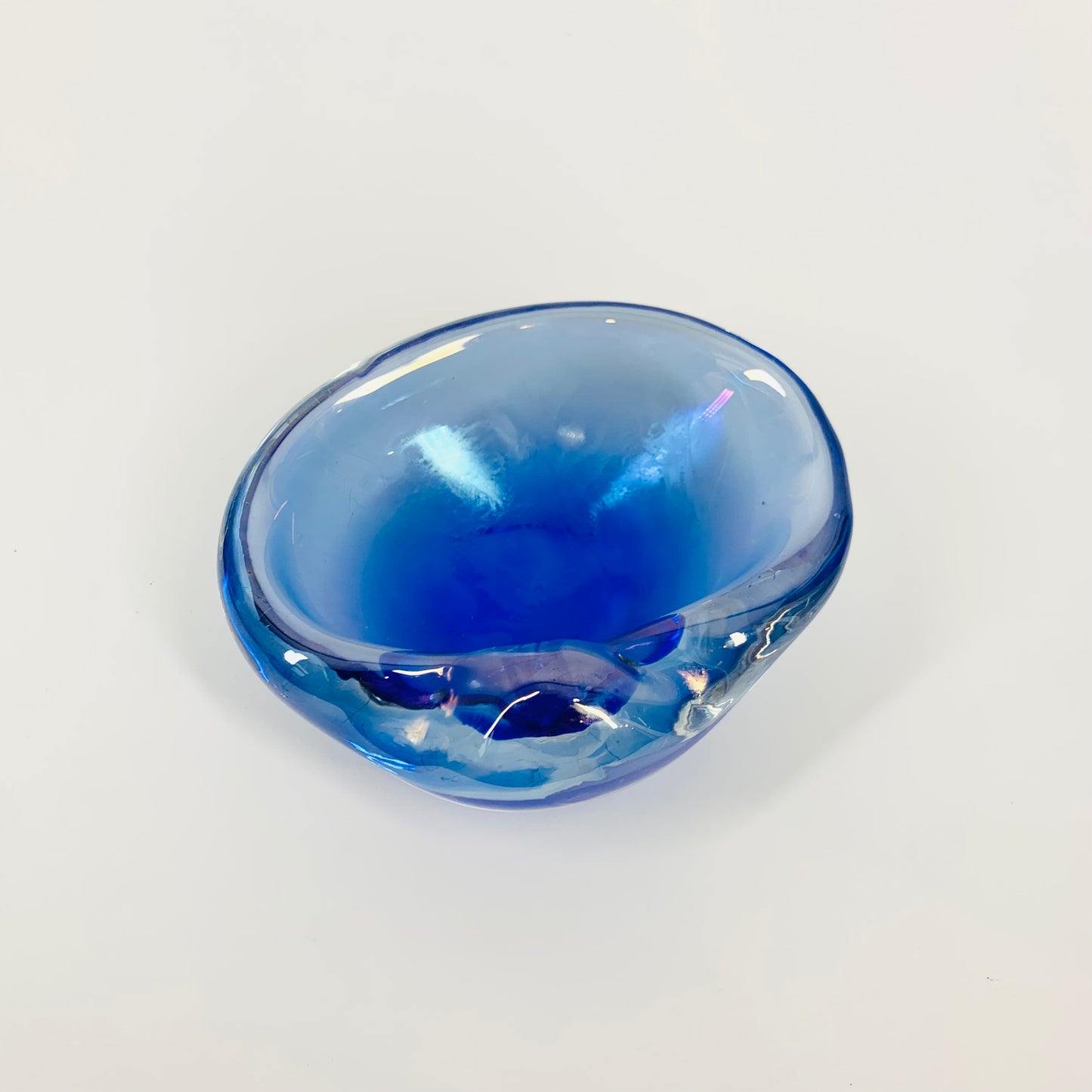 1970s MURANO COBALT BLUE SHELL BOWL/ASHTRAY