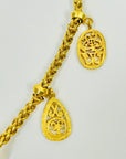 1995 CHANEL ARABESQUE LIMITED EDITION GOLD PLATED LOGO CHARM NECKLACE