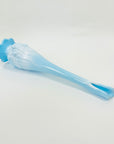 1950s FENTON CABBAGE ROSE BLUE SLAG MILK GLASS POSY VASE