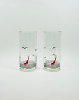 1970s LAMINATED GLASS SEA THEME JUG SET