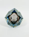 1960s BROWN GREEN YELLOW BLUE SOMMERSO DIAMOND FACETED GLASS BOWL