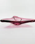 1950s MURANO PINK CRANBERRY GLASS TRIANGULAR PLATE