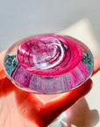 PINK SWIRLS ABSTRACT PEBBLE PAPERWEIGHT