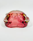 1950s MURANO PINK YELLOW SOMMERSO BOWL/ASHTRAY