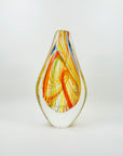 1980s MURANO HARLEQUIN LATTICINO ART GLASS VASE