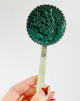 ANTIQUE JADE MINI HAND MIRROR