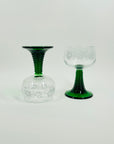1950s BOHEMIAN ETCHED GLASS GREEN ROEMER