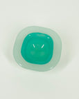 1950s CASED TURQUOISE BLUE MURANO GEODE GLASS MINI BOWL