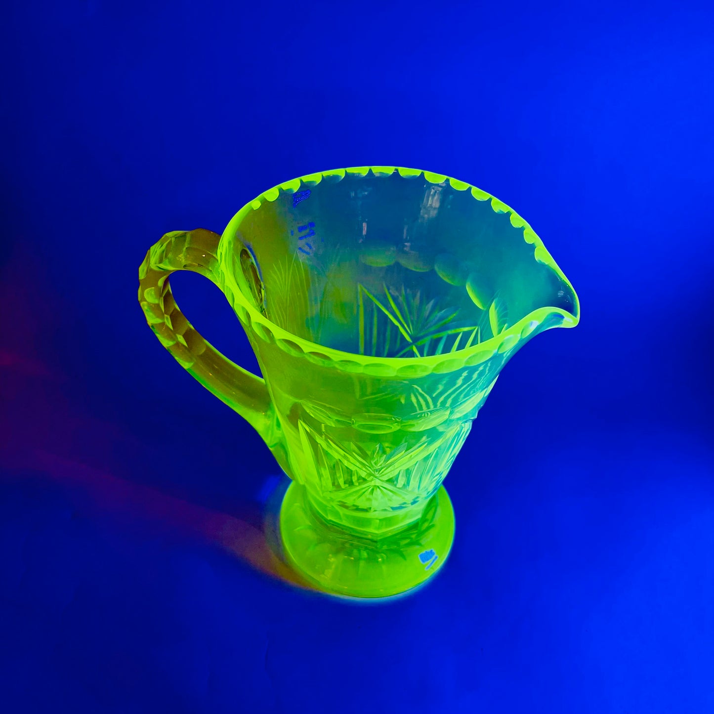 ANTIQUE URANIUM GLASS JUG