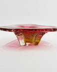 1950s MURANO PINK CRANBERRY GOLD AVENTURINE SOMMERSO BOWL/ASHTRAY