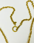 1980s CHANEL CC LOGO ARABESQUE FILIGREE MEDALLION PENDANT NECKLACE/BELT