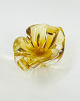 1960s ITALIAN MURANO AMBER GOLD SOMMERSO GLASS ASHTRAY/BOWL