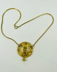 1960s CHANEL LION DOOR KNOCKER PENDANT NECKLACE