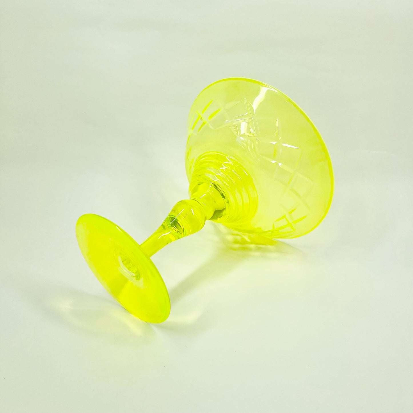 ANTIQUE URANIUM GLASS COMPORT