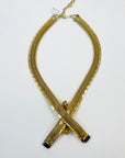 1970s CORO TURQUOISE KNOT LARIAT NECKLACE