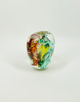 1960s MURANO HARLEQUIN SOMMESO ART GLASS GLASS POSY VASE