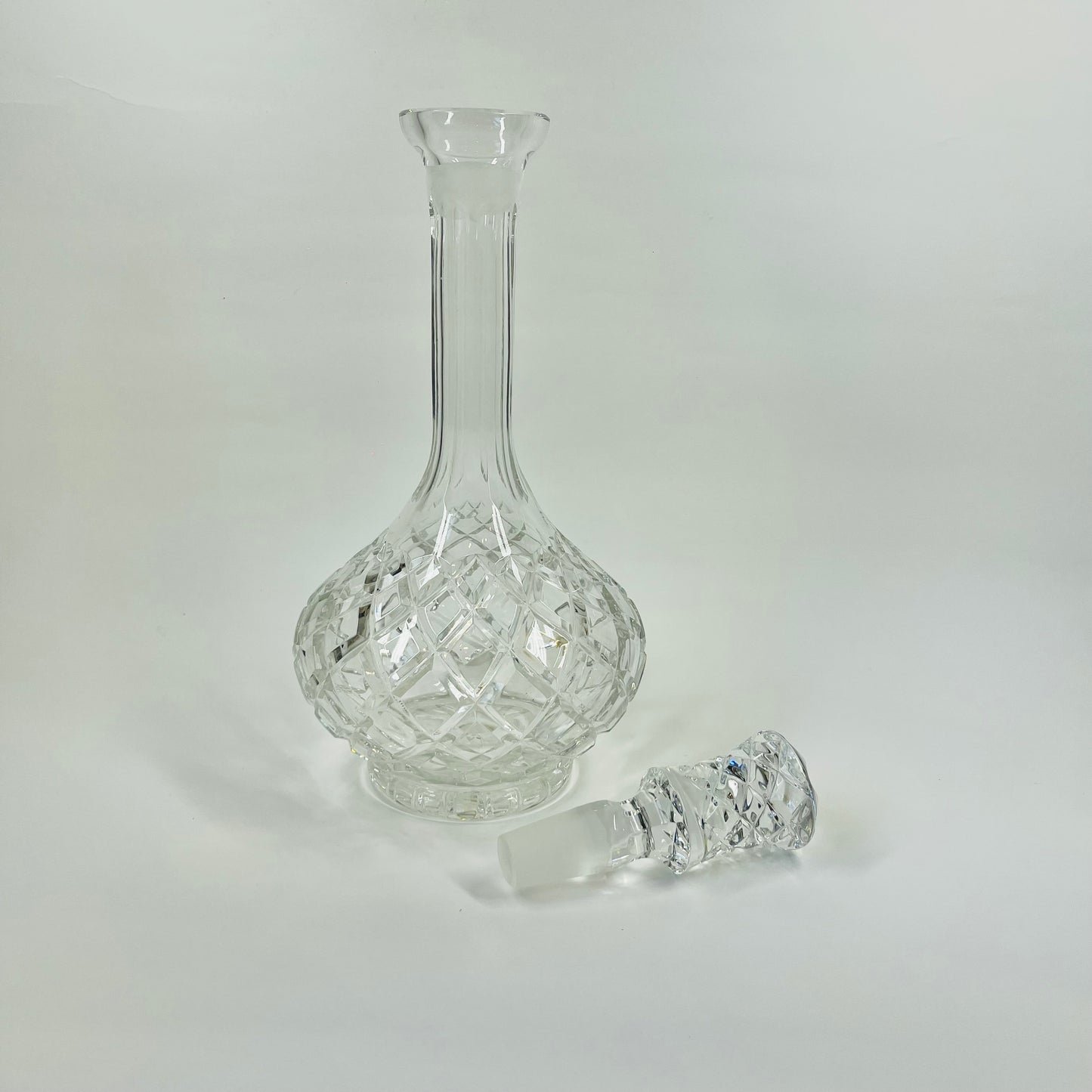 ANTIQUE CUT BOHEMIAN CRYSTAL DECANTER