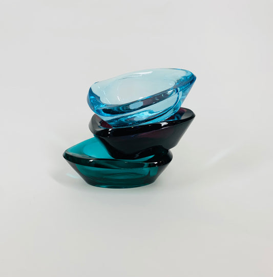 MCM MINI GLASS PIN DISH/ASHTRAY