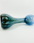 1980s KOSTA BODA MOUTH BLOWN BLUE ART GLASS VASE BY GORAN WARFF