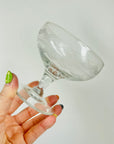 ANTIQUE ETCHED WAVES GLASS COUPE