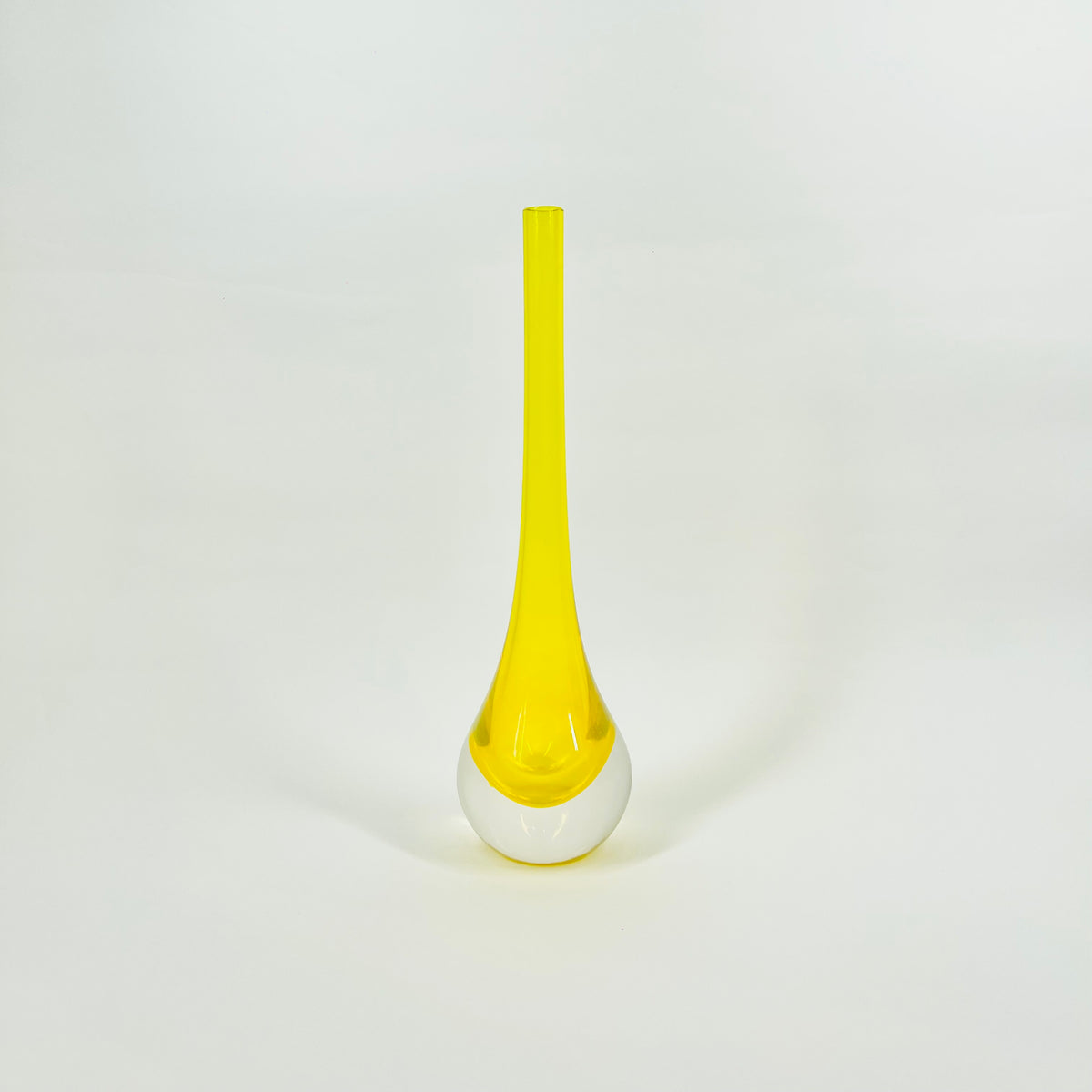 1950s MURANO YELLOW SOMMERSO GLASS PAPERWEIGHT VASE