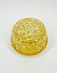 ANTIQUE VICTORIAN CITRINE DIAMOND CUT CRYSTAL VANITY BOX