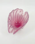 1950s PINK MURANO RIBBED OPALINE GLASS SHELL BOWL (MEDIUM)