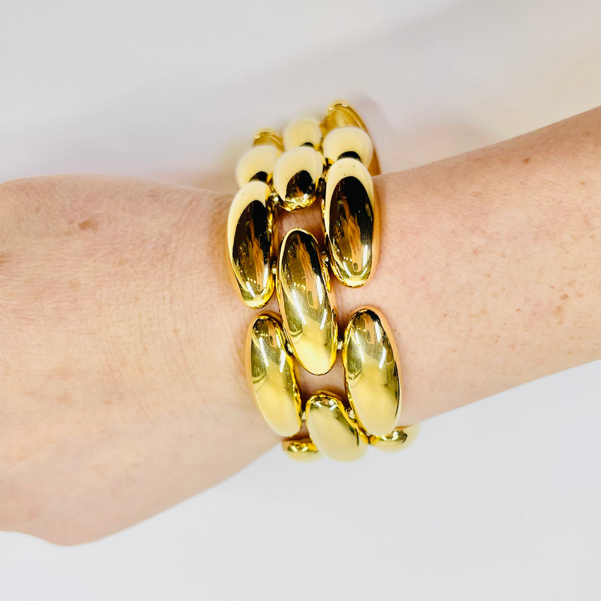 1980s GIVENCY TUBOGAS LINKS NECKLACE SUITE