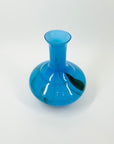 1970s JAPANESE CASED BLUE END OF DAY GLASS POSY VASE