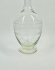 ANTIQUE VICTORIAN ETCHED GLASS DECANTER SET