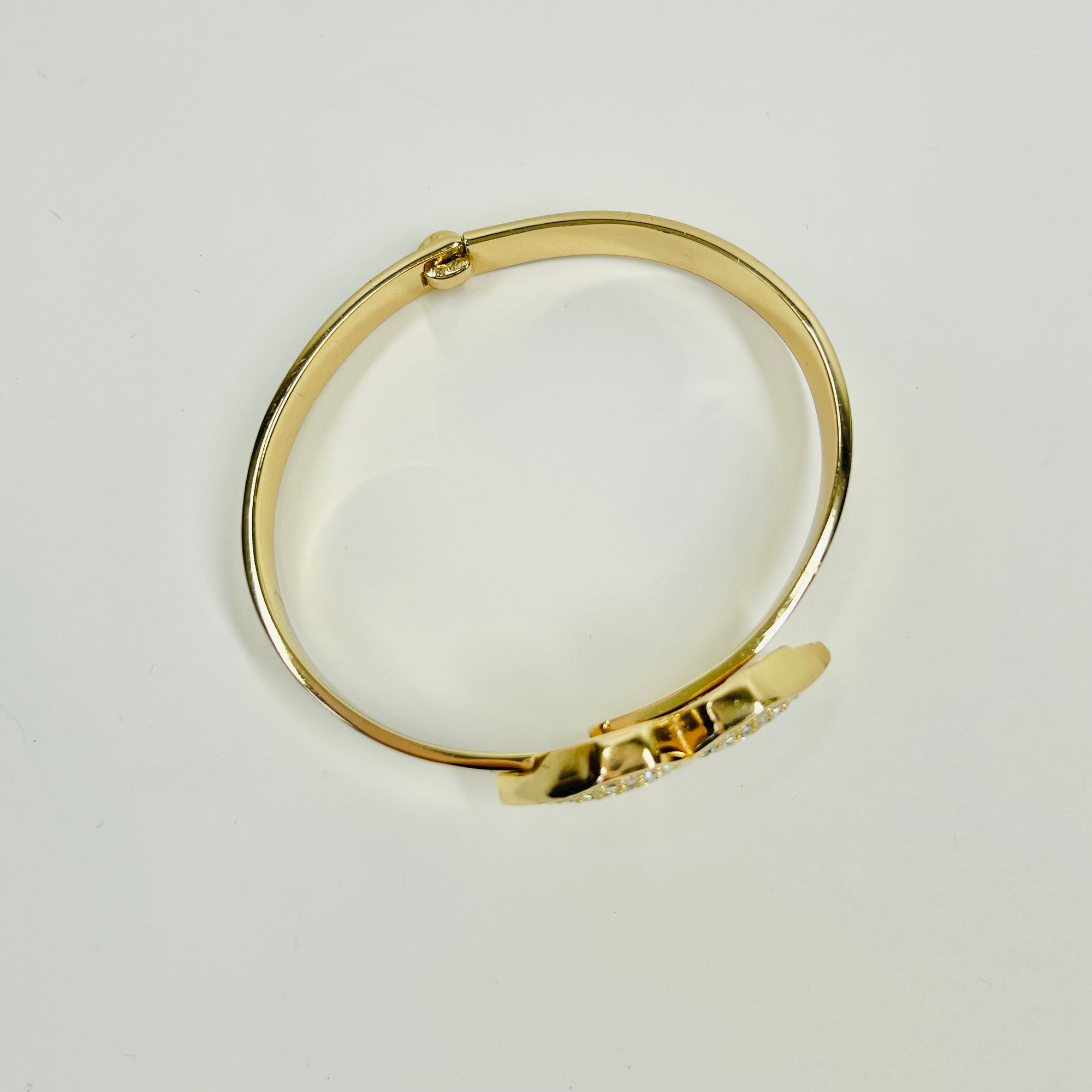 1980s GROSSE GERMANY GOLD PLATED HEART DIAMANTÉ   NECKLACE EARRINGS BANGLE SUITE