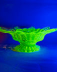 STARBURST URANIUM GLASS BOWL