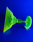 ANTIQUE URANIUM GLASS COMPORT
