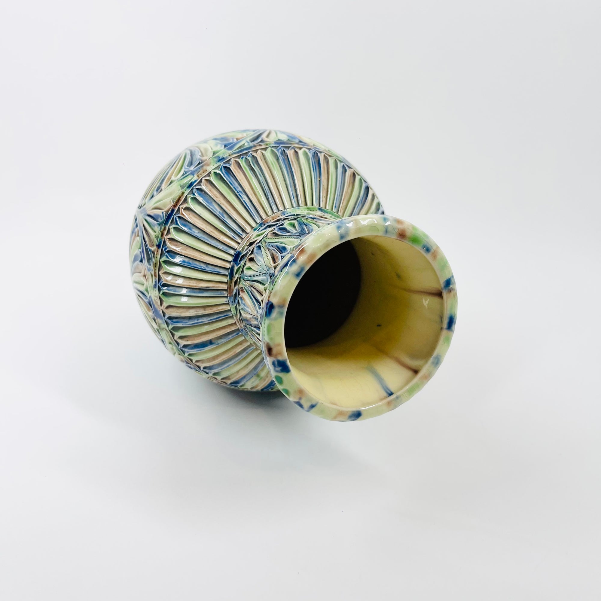 1990s F.VISSER TIE DYE PORCELAIN VASE