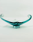 1950s MURANO TURQUOISE BLUE GLASS GONDOLA/ASHTRAY
