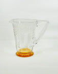 ANTIQUE STUART AMBER ETCHED CRYSTAL JUG SET