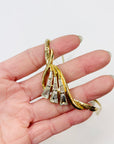 1970s CHEVRON DIAMANTE PENDANT NECKLACE