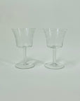 ANTIQUE ETCHED PALL MALL LIQUEUR GLASSES