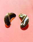 1980s FILIGREE BEAN CLIP ON EARRINGS