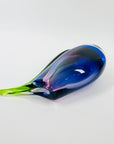 1960s MURANO HARLEQUIN SOMMERSO SWUNG GLASS VASE