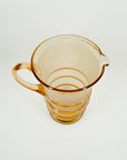1950s PINK GLASS GOLD GILDED JUG