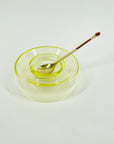 MIDCENTURY FINNISH URANIUM GLASS CAVIAR BOWL BY NANNY STILL FOR RIIHIMAEN LASI