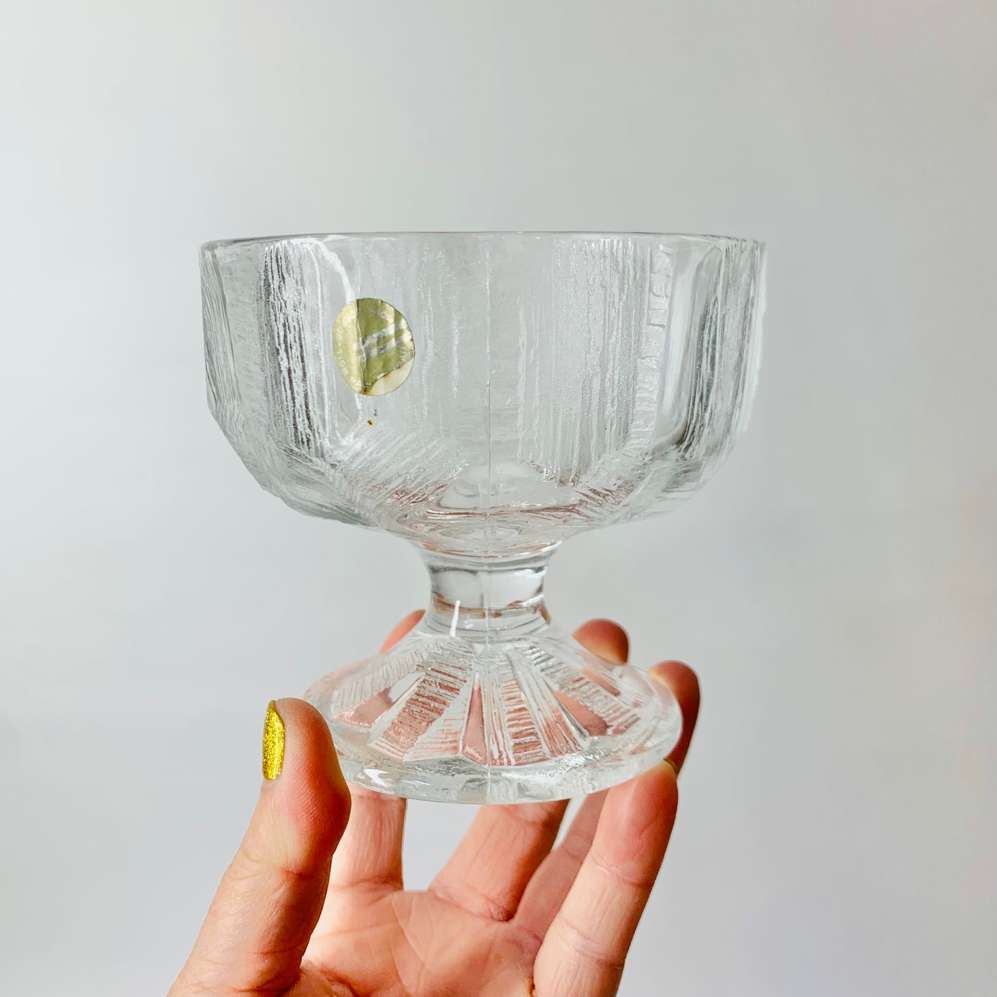 JAPANESE HOYA ICE GLASS WIDE COUPE/DESSERT BOWLS