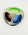1950s MURANO RED GREEN BLUE BOWL/ASHTRAY