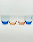 1970s COLOUR GLASS STACKABLE TUMBLERS