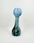 1980s KOSTA BODA MOUTH BLOWN BLUE ART GLASS VASE BY GORAN WARFF