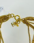 2009 CHANEL LOGO MEDALLION GOLD PLATED MULTI-MESH CHAINS NECKLACE