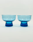 1950s POLISH TURQUOISE BLUE GLASS PAPERWEIGHT GLASSES