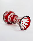 RED BOHEMIAN CRYSTAL VASE