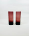 1950s POLISH PURPLE AMETHYST HIGHBALL GLASSES